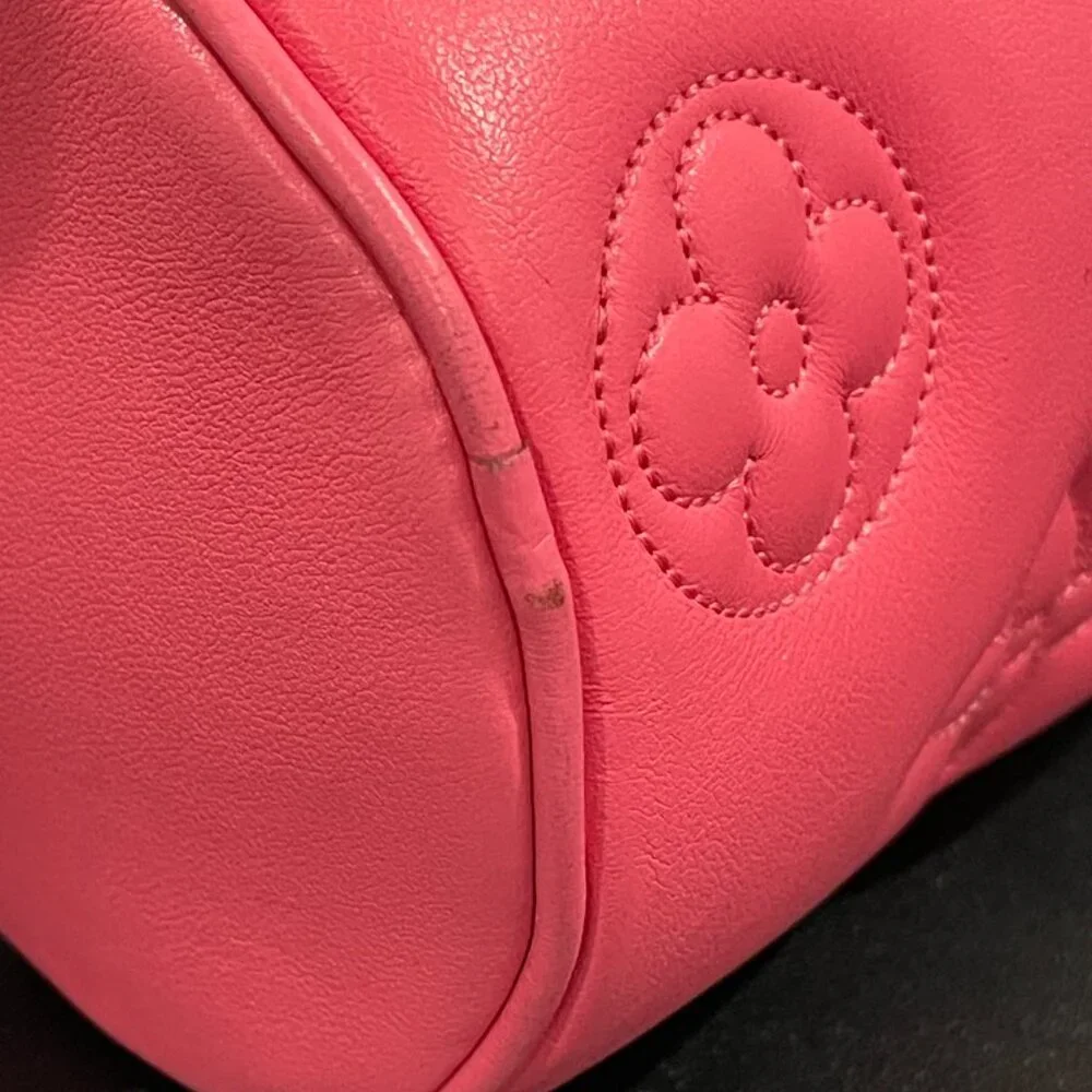 Louis Vuitton Papillon BB Pink Calfskin Hand/Shoulder Bag (JB1423)